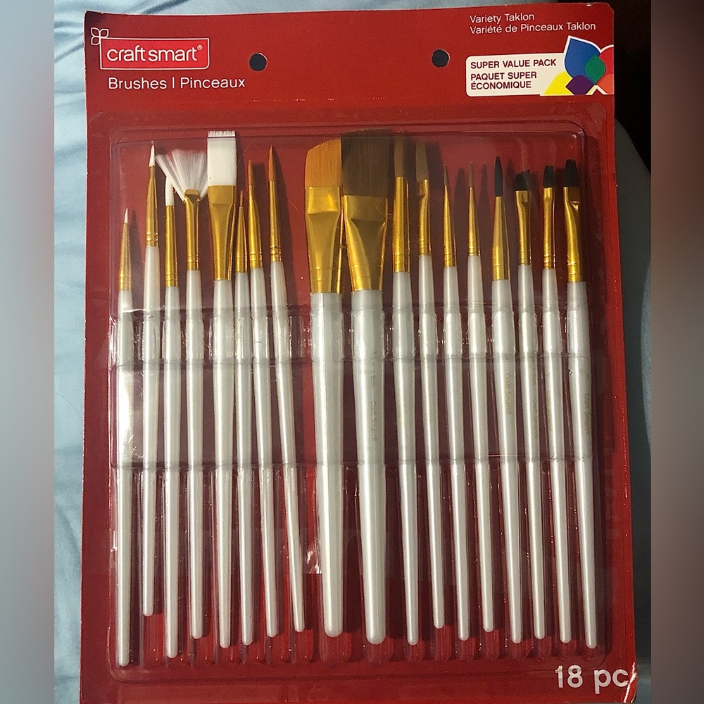 Craftsmaft Super Value Paintbrush Pack NIP UNOPENED! 18 different brushes.